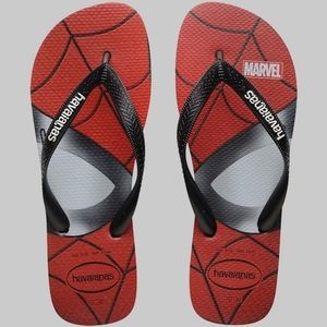New Havaianas Spiderman Flip Flops